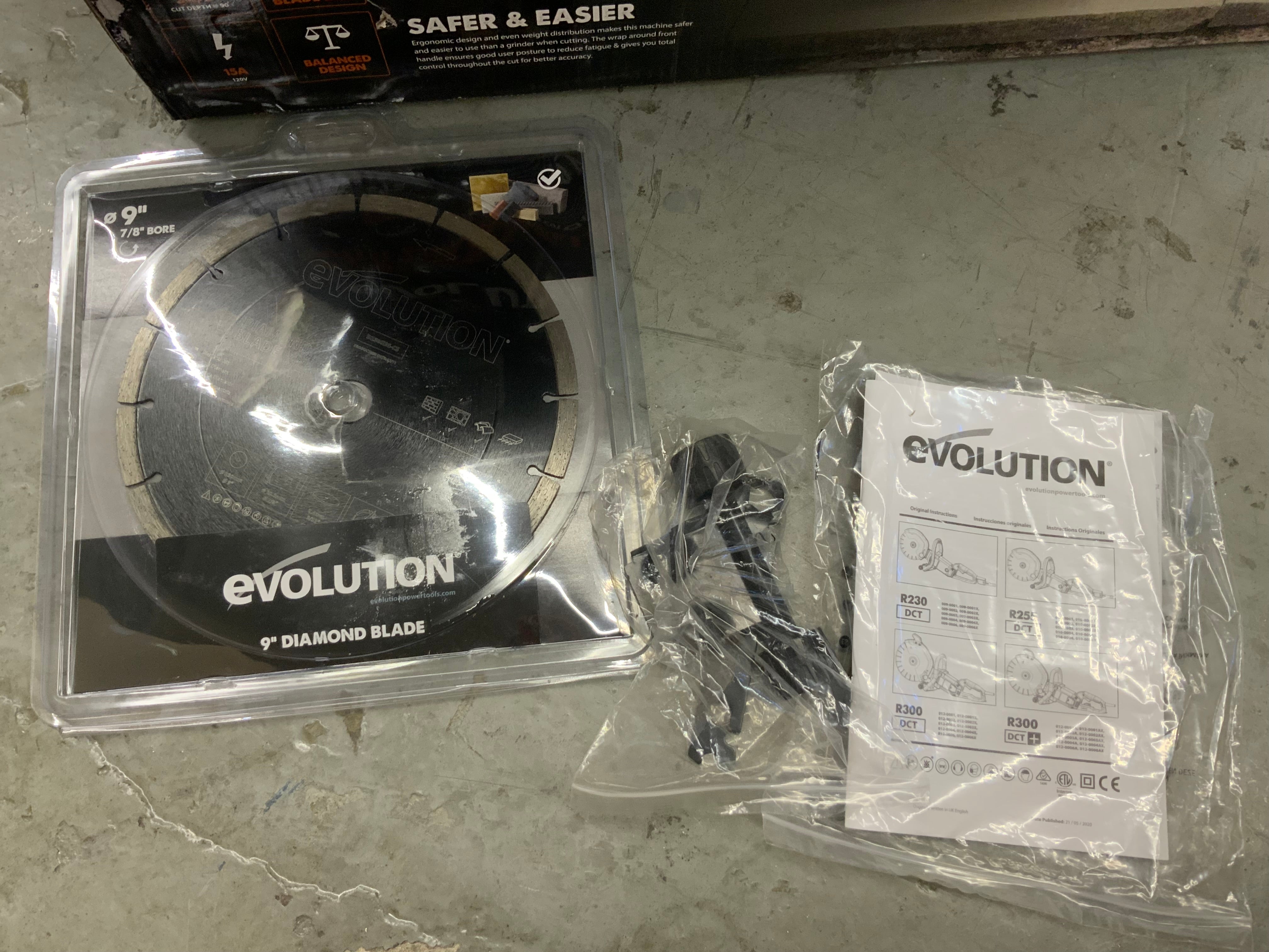 Evolution R230DCT - 9 Inch Electric Concrete Saw W/ 9 Inch Diamond Blade (8089541771502)